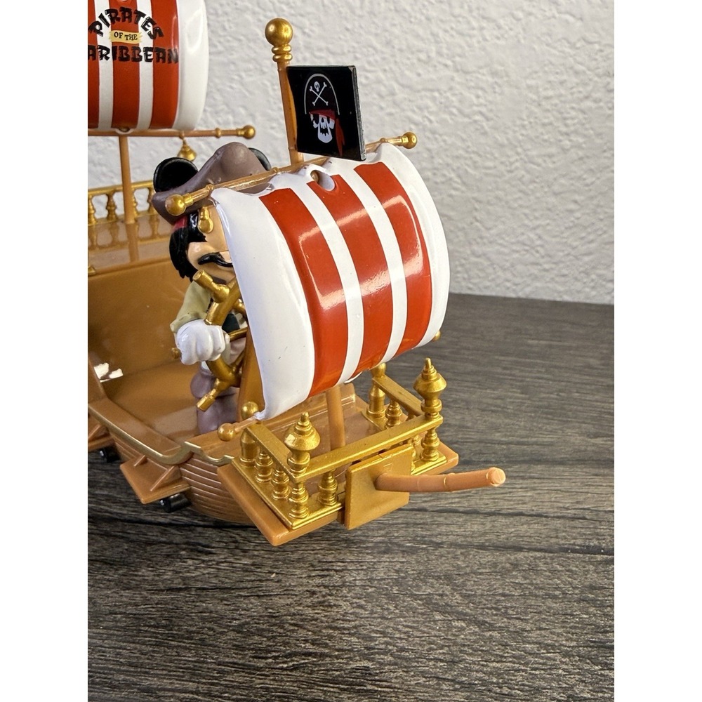 Disney Parks Pirates of the Caribbean Mickey Pullback Pirate Ship toy - Picture 2 of 11